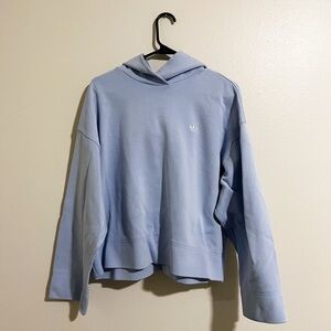 Adidas Women's Light Blue Hoodie Sweater